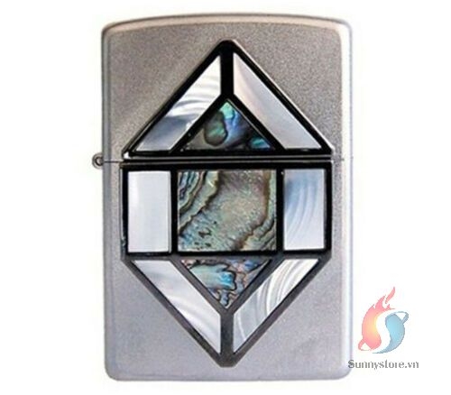 Bật Lửa Zippo Khảm Trai Glass Emblem - 20899