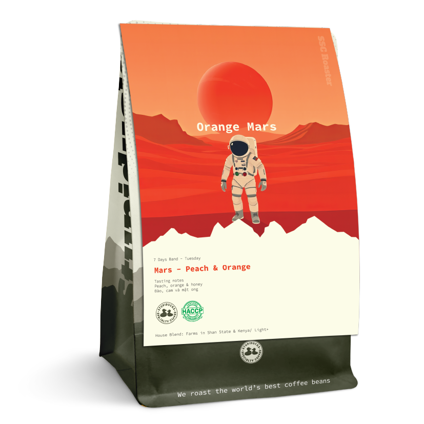 Peach & Orange Mars ( Tuesday) - Stupiducks Specialty Coffee ( SSC Roaster)