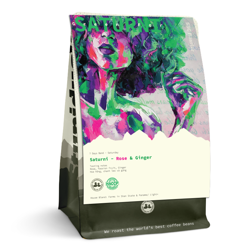 Green Of Saturni Flowers & Ginger ( Saturday) - Stupiducks Specialty Coffee ( SSC Roaster)