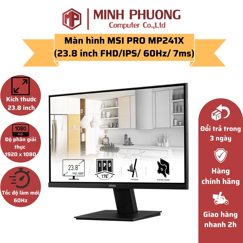 Màn Hình MSI PRO MP241X - MP 242 23.8 Inch Full HD