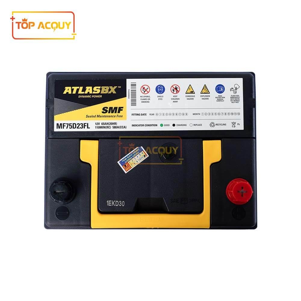 ẮC QUY ATLAS 12V - 65AH MF 75D23FL