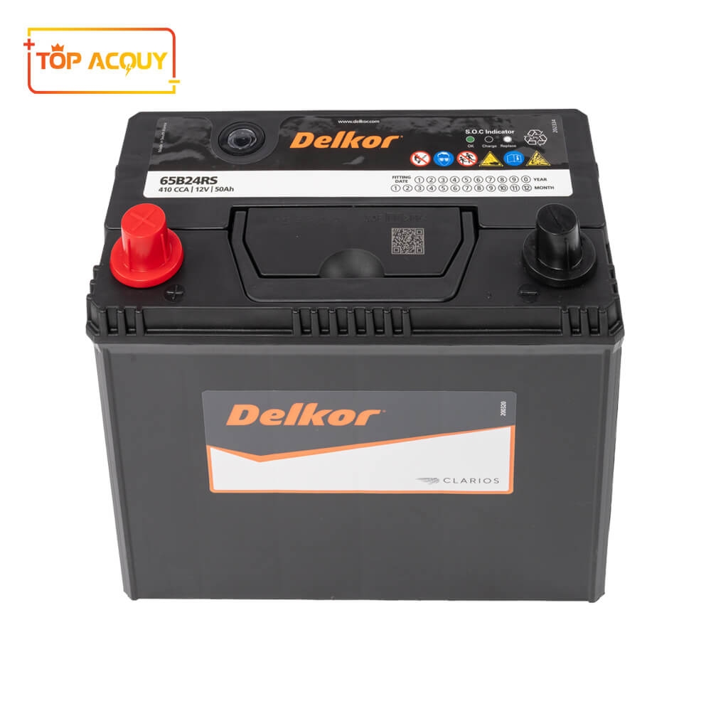 ẮC QUY DELKOR 12V - 50AH MF 65B24RS (VINFAST EV E34, VF3, VF5, VF6, VF7, VF8, VF9)