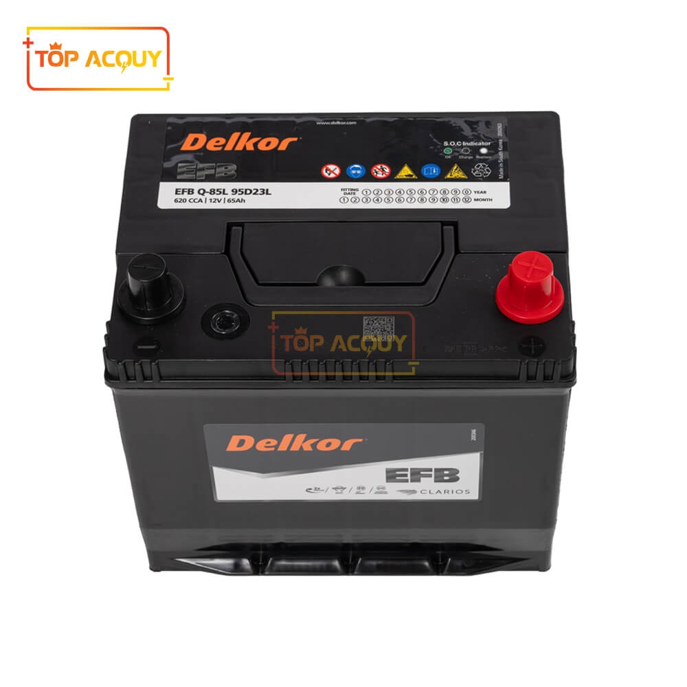 ẮC QUY DELKOR 12V - 65AH EFB Q-85 95D23L (START-STOP/I-STOP)