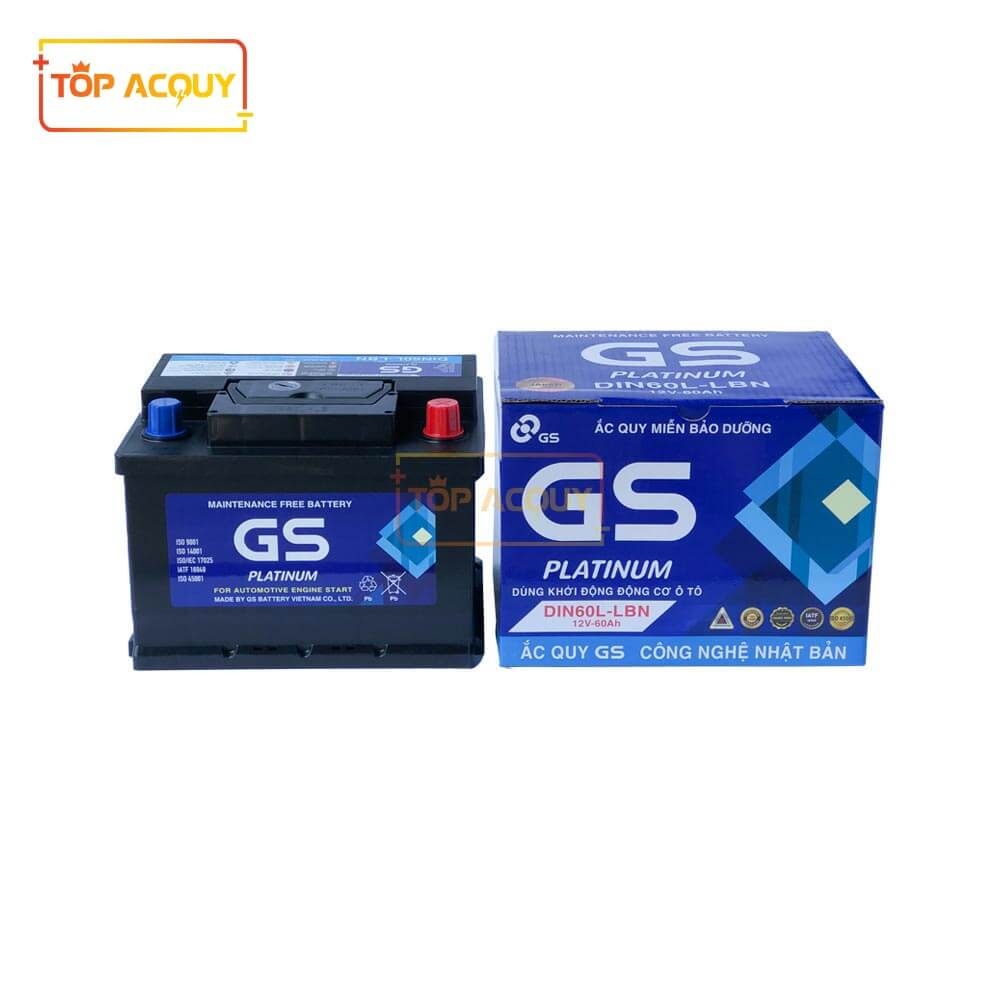 ẮC QUY GS 12V - 60AH MF DIN60 (LBN)