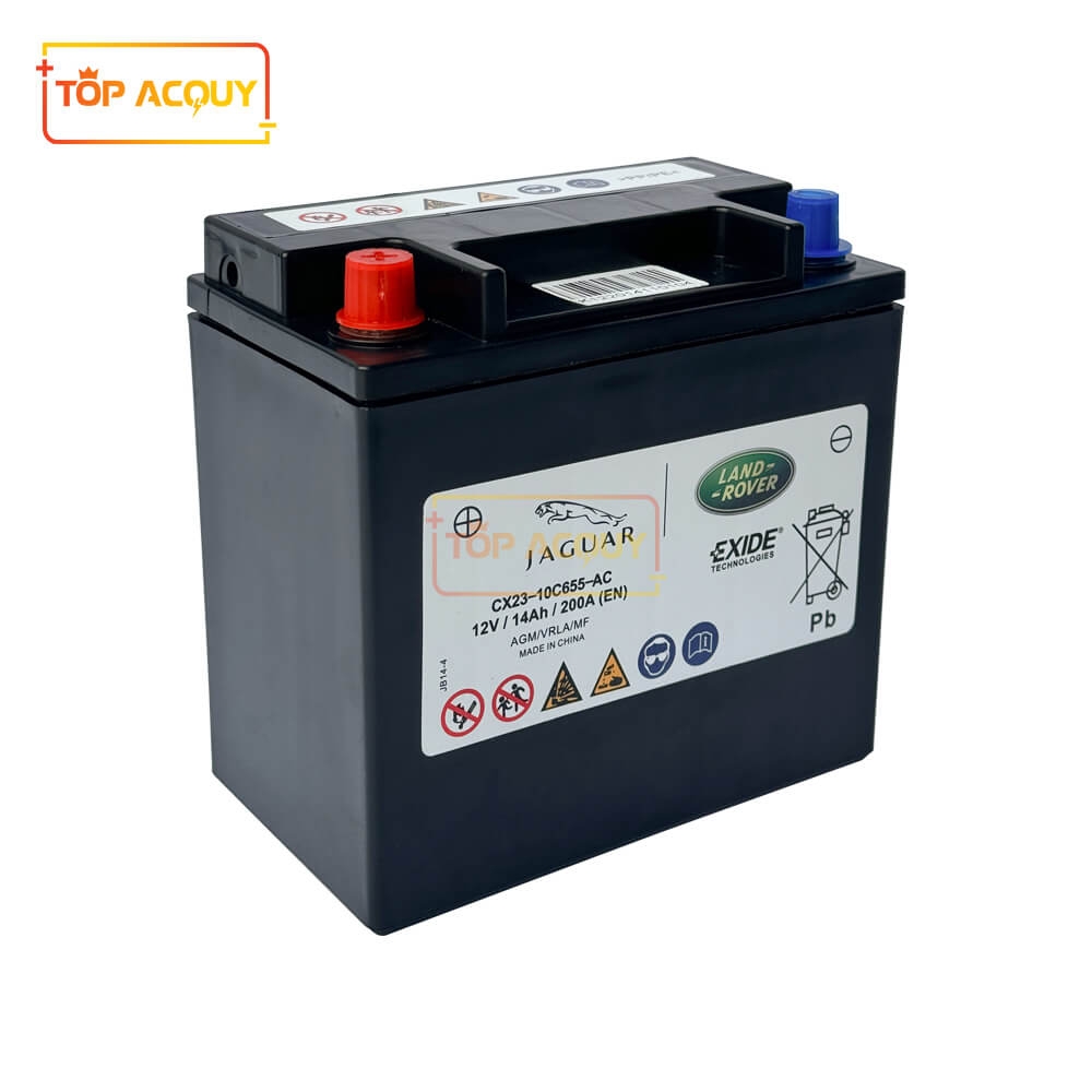 ẮC QUY PHỤ XE LAND ROVER/RANGE ROVER/JAGUAR EXIDE CX23-10C655-AC 12V 14AH 200A