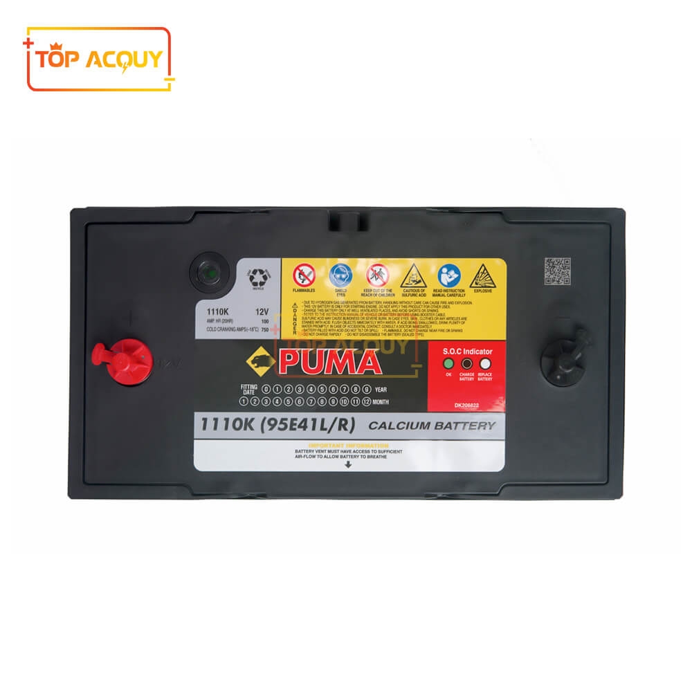 ẮC QUY PUMA 12V 100AH 1110K (95E41L/R) (CONTAINER, ĐẦU KÉO)