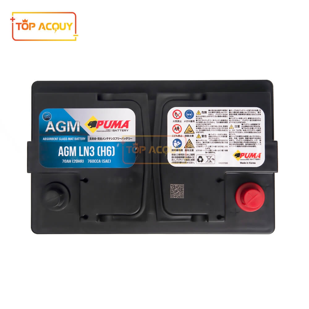 BÌNH ẮC QUY PUMA 12V - 70AH AGM LN3 (H6) (START-STOP PLUS)