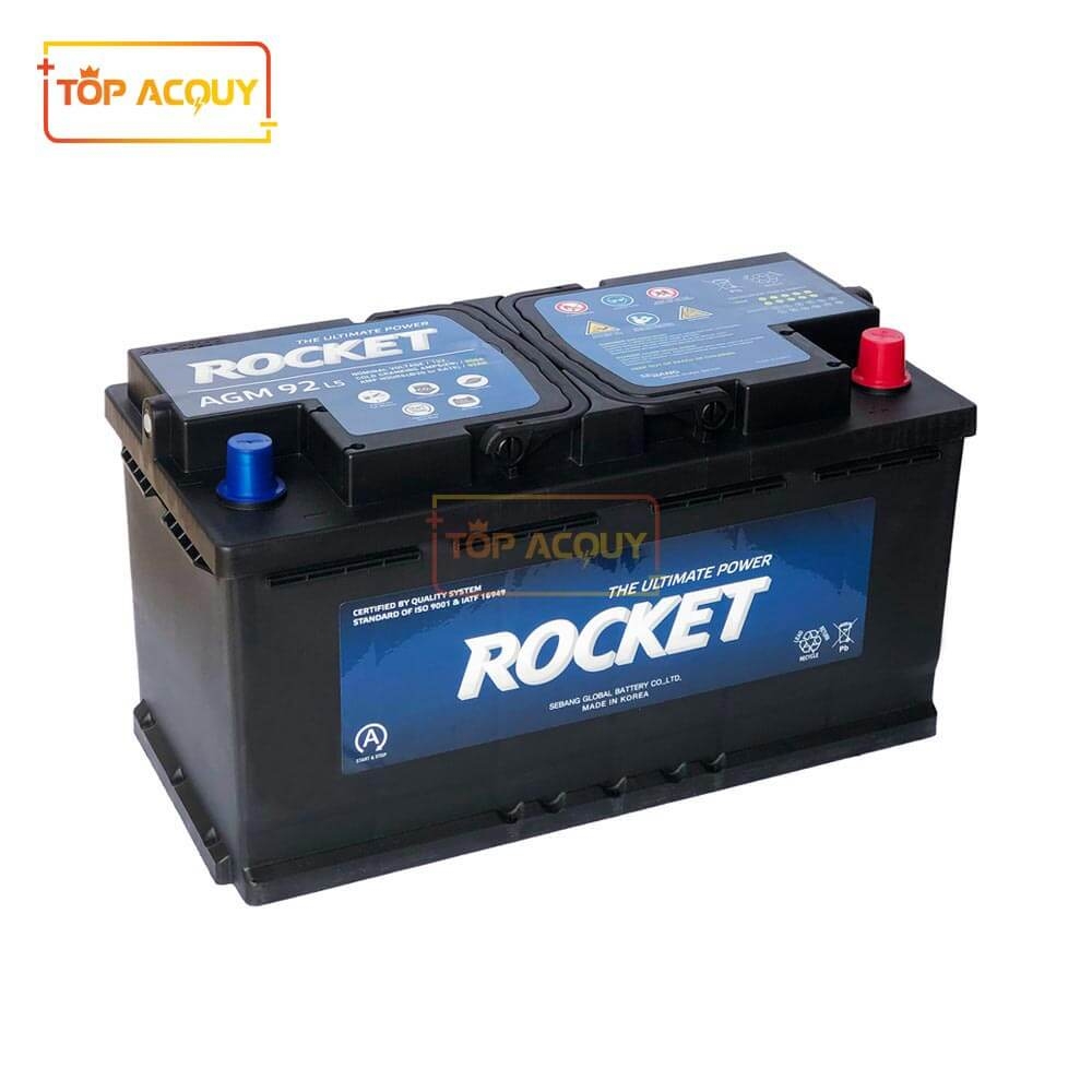 ẮC QUY ROCKET 12V - 92AH AGM L5 DIN(L) (ECO/START-STOP)