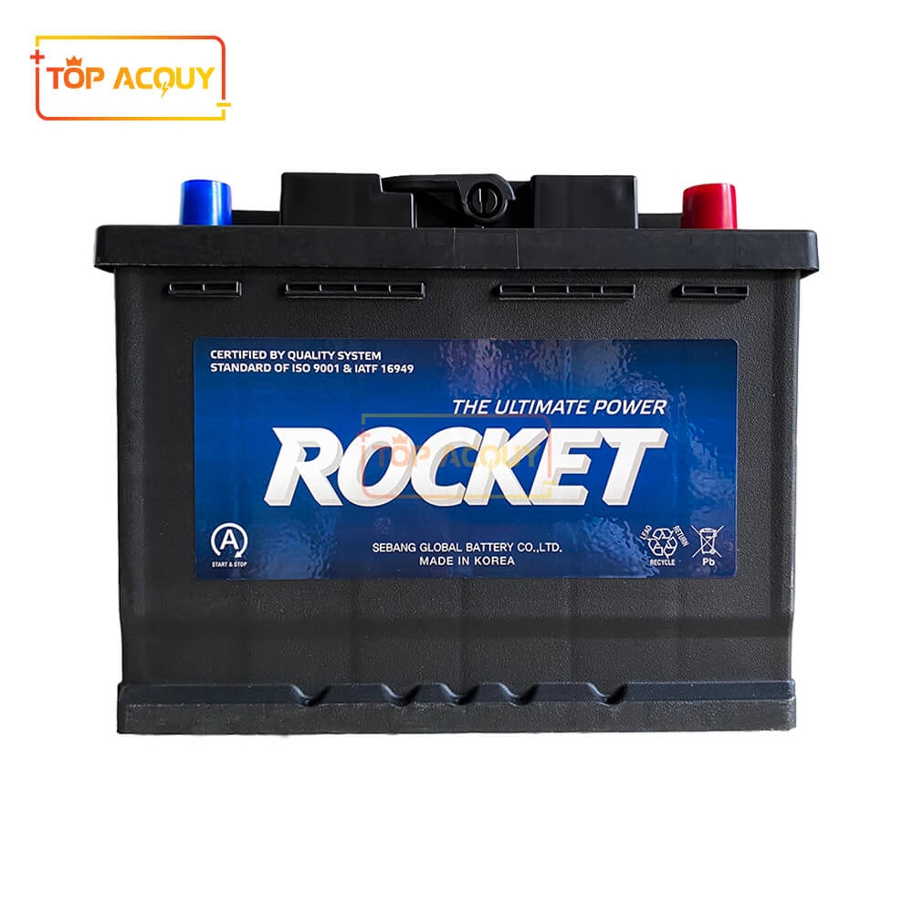 ẮC QUY ROCKET 12V - 60AH AGM L2 DIN60(L) (I-STOP/START-STOP)