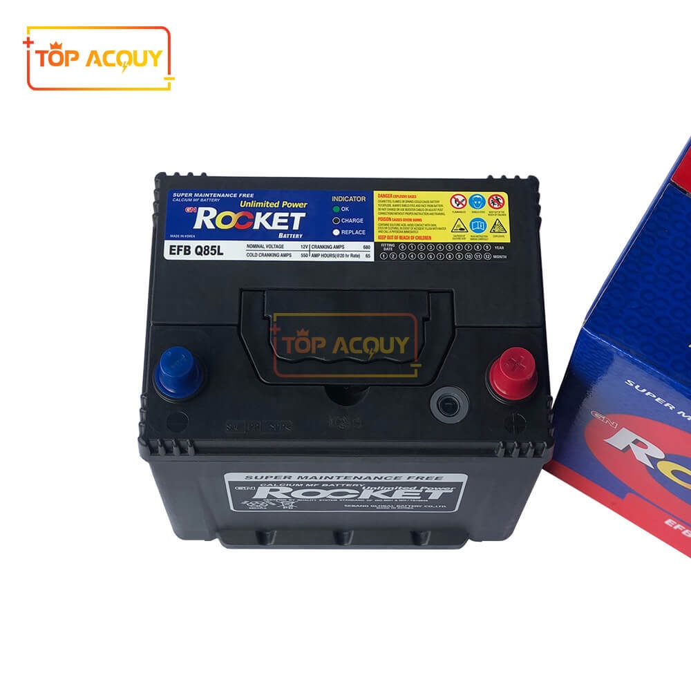 ẮC QUY ROCKET 12V - 65AH EFB Q85 (I-STOP/START STOP MAZDA 3/6/CX30/CX5/CX8)