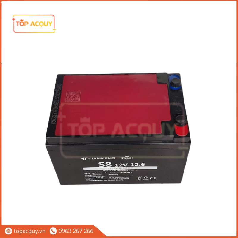 BÌNH ẮC QUY XE MÁY ĐIỆN THIÊN NĂNG (TIANNENG) S8 12V-12.6Ah