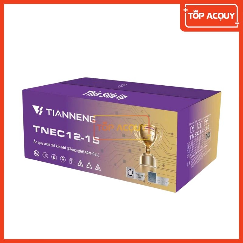BÌNH ẮC QUY XE ĐẠP ĐIỆN THIÊN NĂNG TIANNENG TNEC12-15 (12V – 15AH)