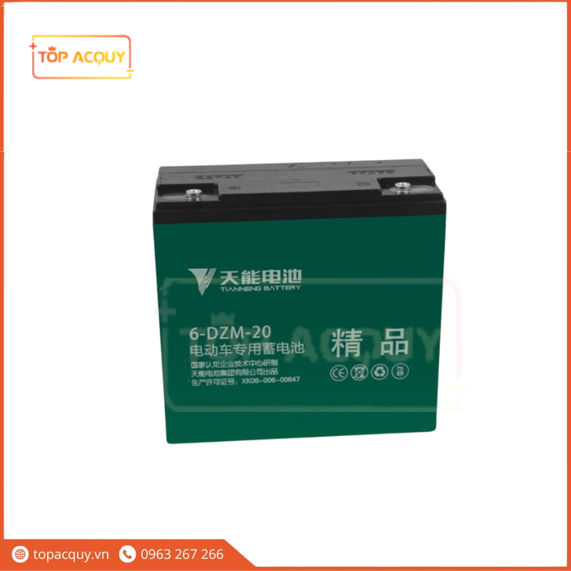 BÌNH ẮC QUY XE MÁY ĐIỆN THIÊN NĂNG (TIANNENG) 6-DZF-20 12V - 20AH
