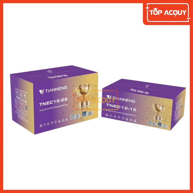 BÌNH ẮC QUY XE MÁY ĐIỆN THIÊN NĂNG TIANNENG TNEC12-26 (12V – 26AH)