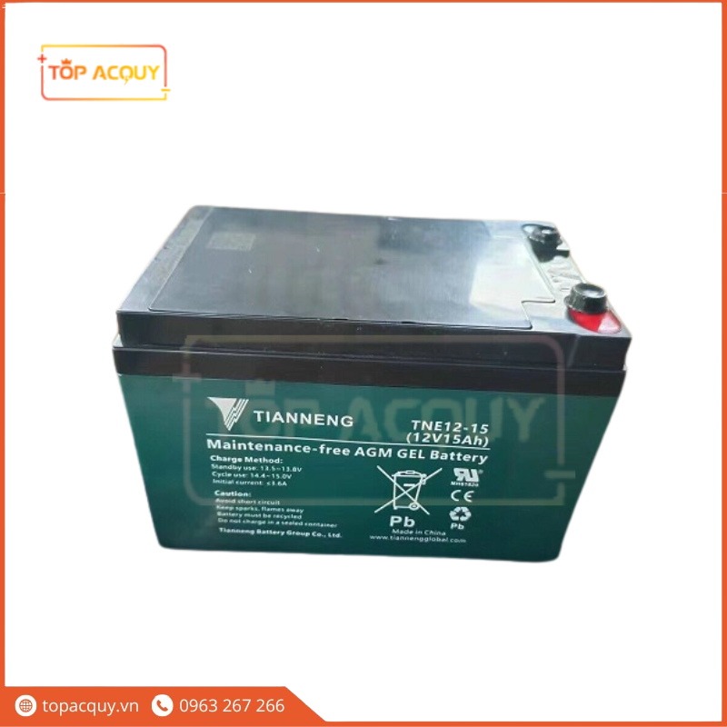 BÌNH ẮC QUY XE MÁY ĐIỆN THIÊN NĂNG (TIANNENG) AMG GEL 12-15
