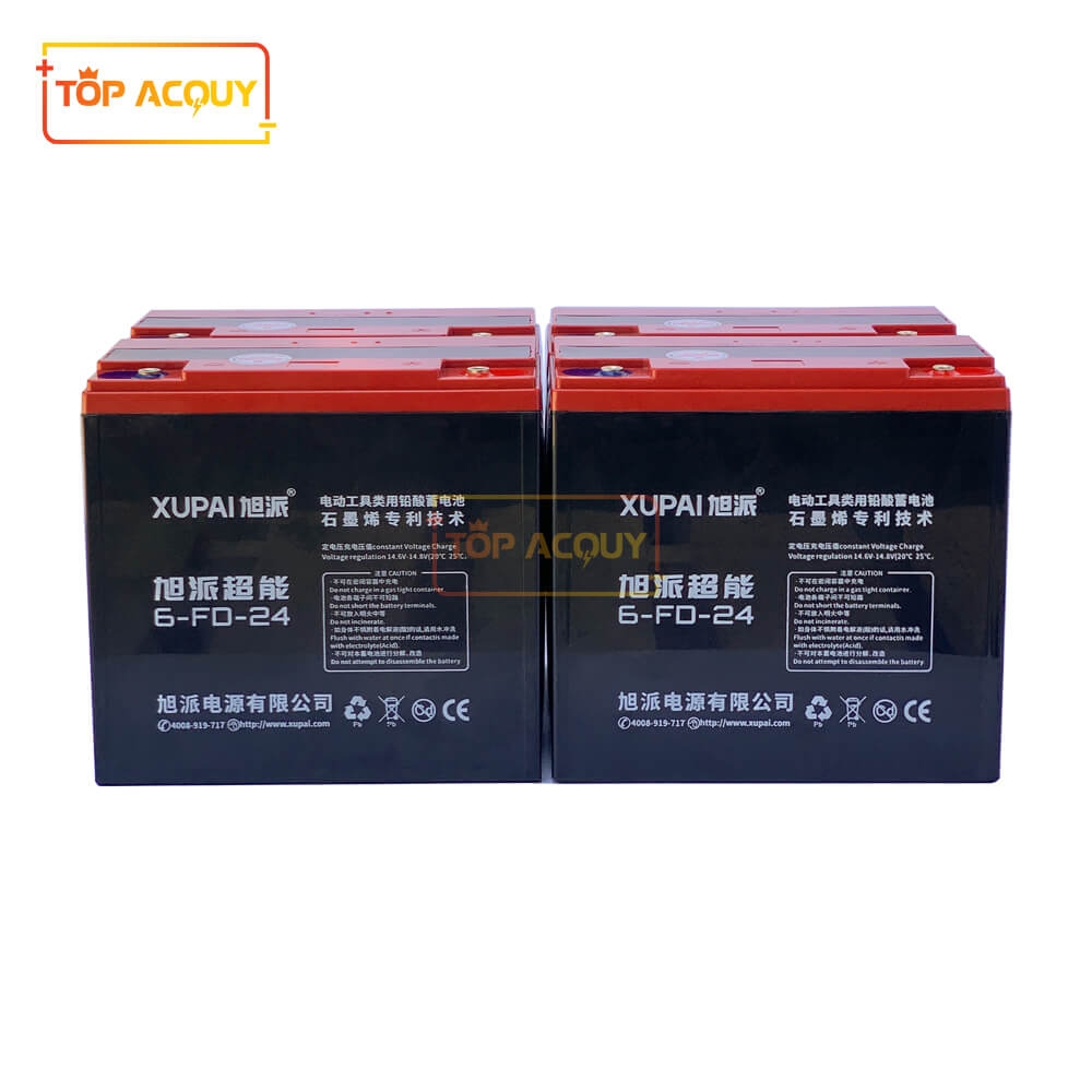 BÌNH ẮC QUY XE MÁY ĐIỆN XUPAI 6-FD-24 12V-24AH
