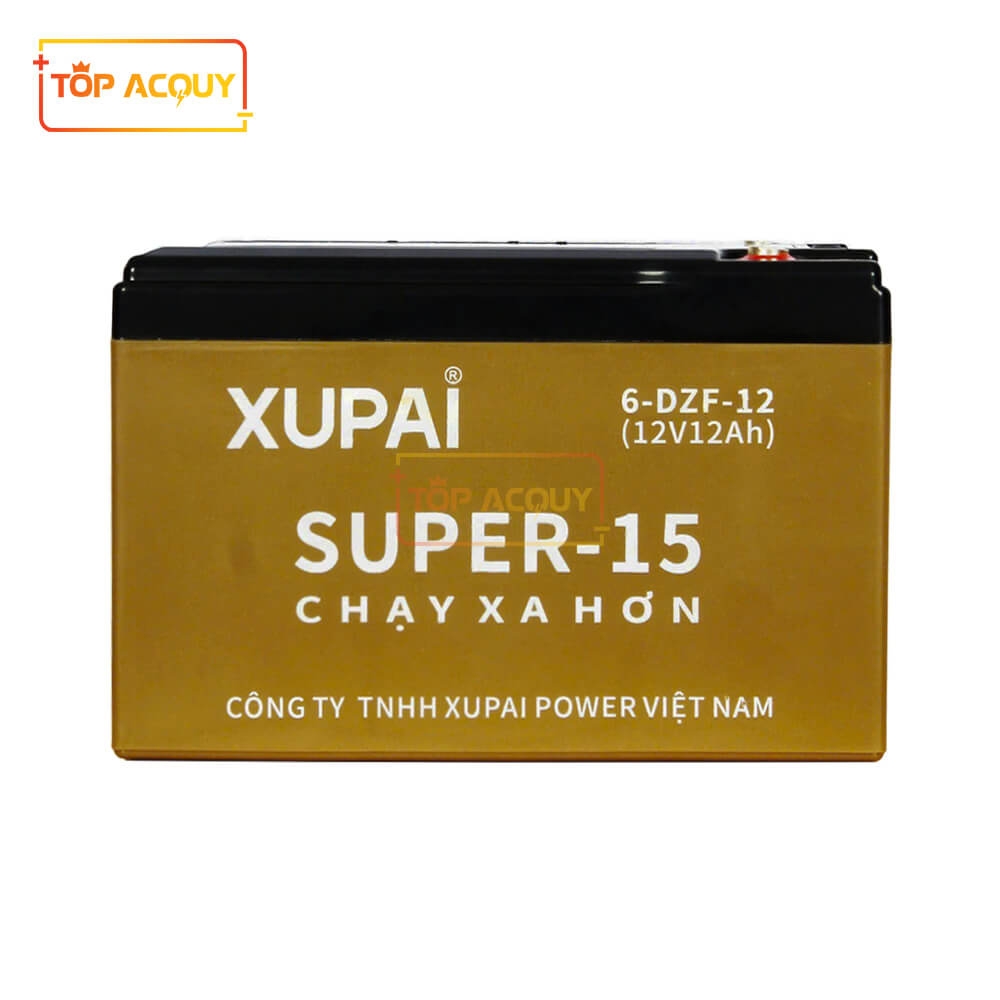 BÌNH ẮC QUY XE ĐẠP ĐIỆN XUPAI SUPER-15 (6-DZF-12) 12V - 12AH