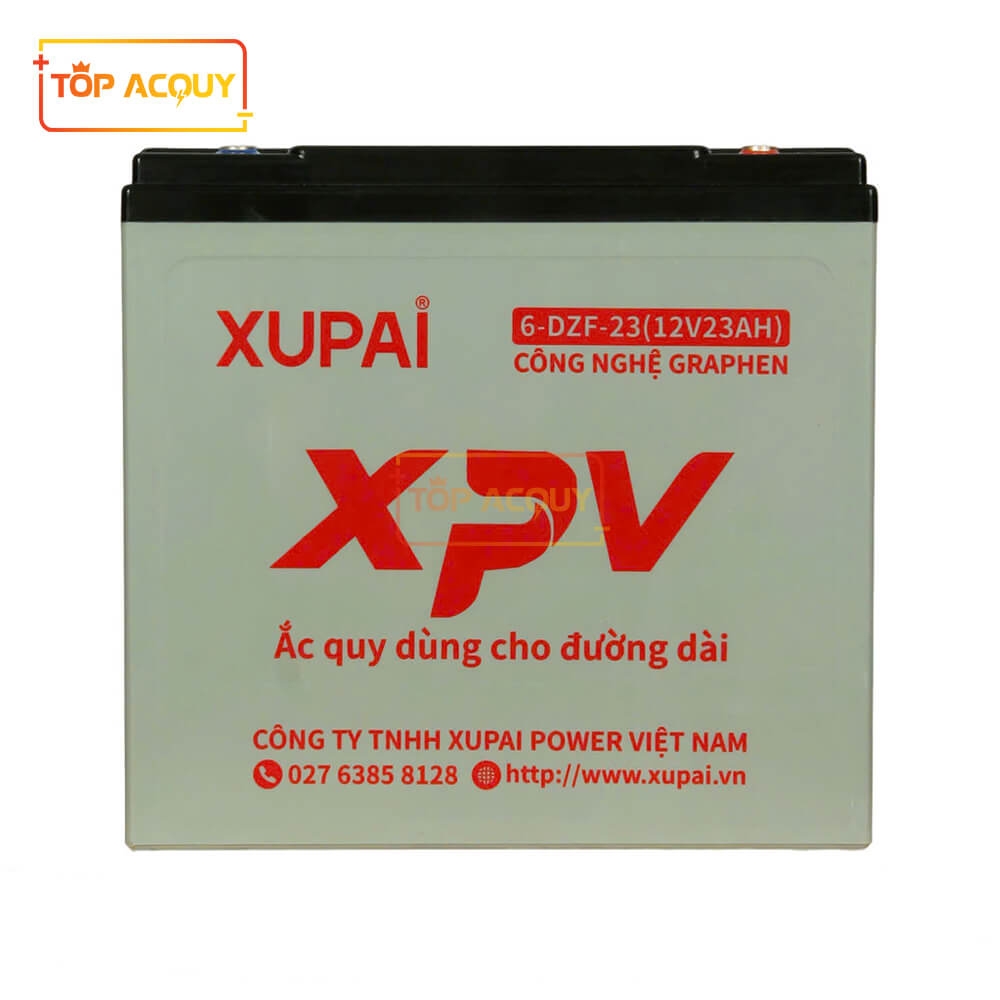 BÌNH ẮC QUY XE MÁY ĐIỆN XUPAI XPV (6-DZF-23) 12V - 23AH
