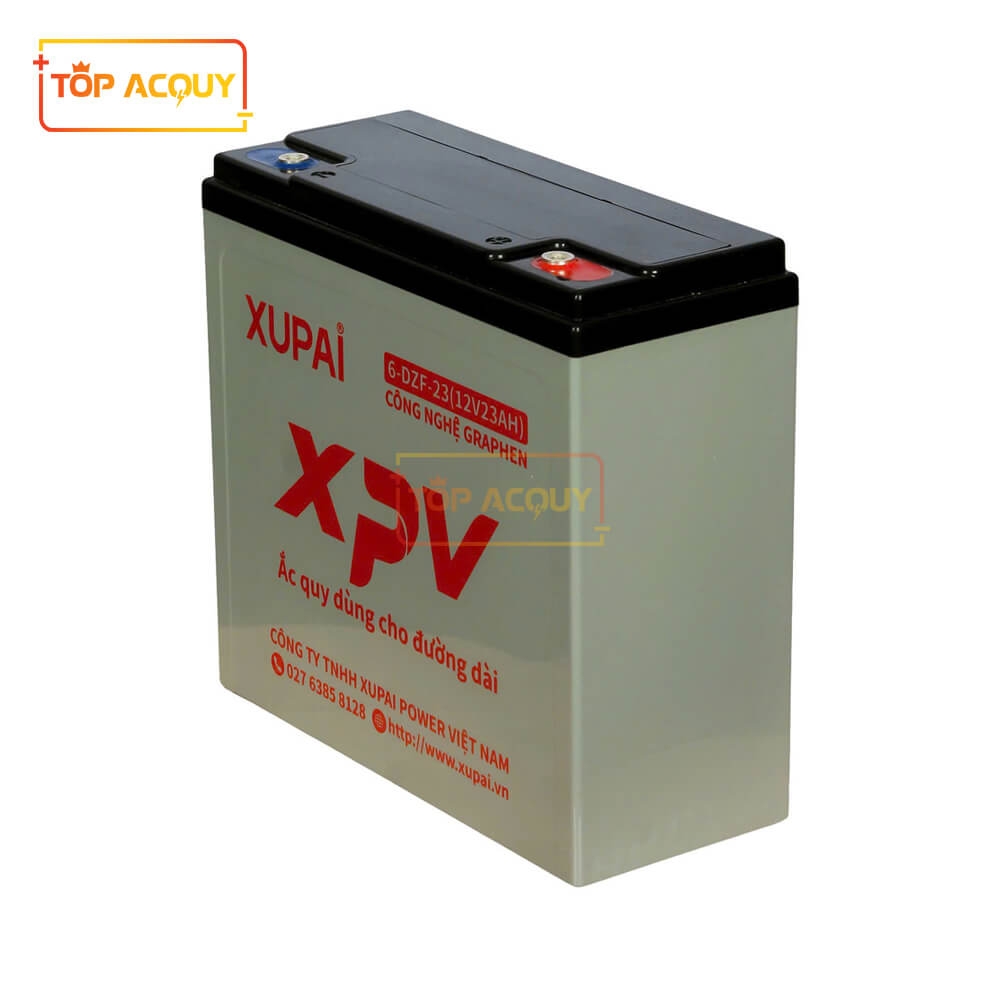 BÌNH ẮC QUY XE MÁY ĐIỆN XUPAI XPV (6-DZF-23) 12V - 23AH