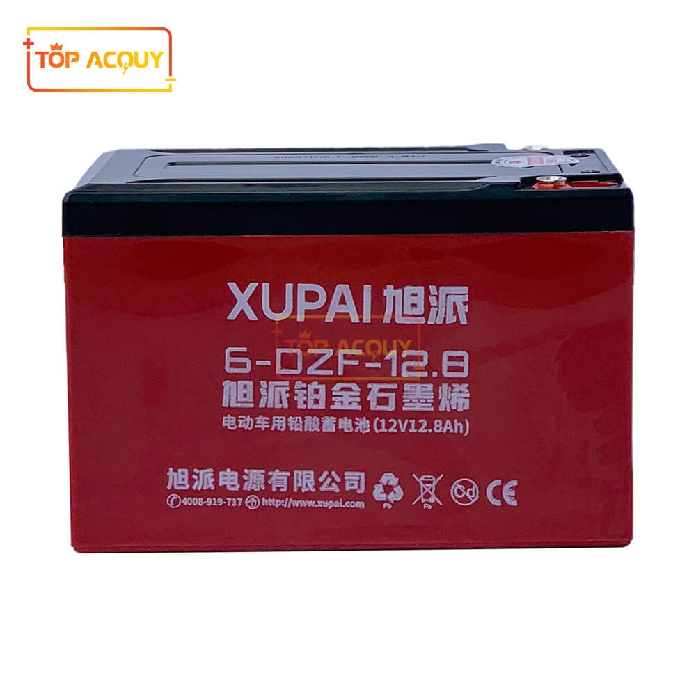 BÌNH ẮC QUY XE ĐẠP ĐIỆN XUPAI 6-DZF-12.8 12V-12.8AH