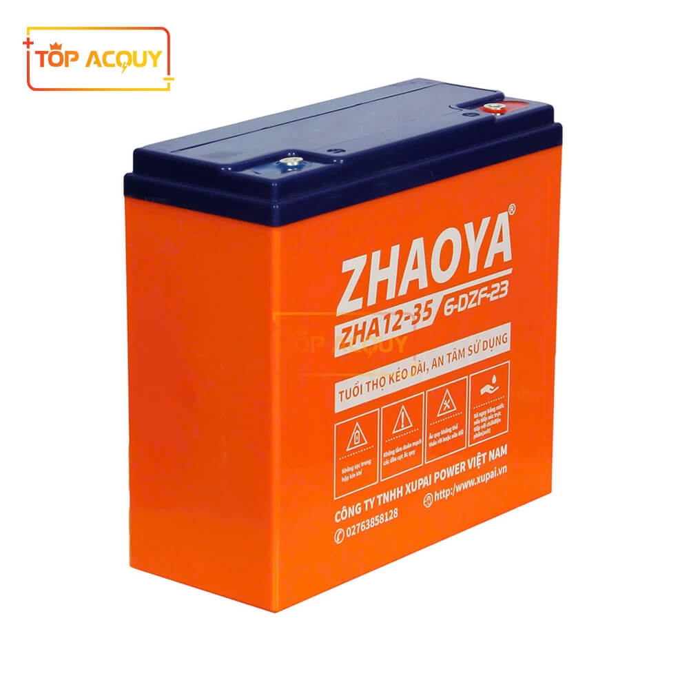 BÌNH ẮC QUY XE MÁY ĐIỆN ZHAOYA ZHA12-35 (6-DZF-23) 12V - 23AH