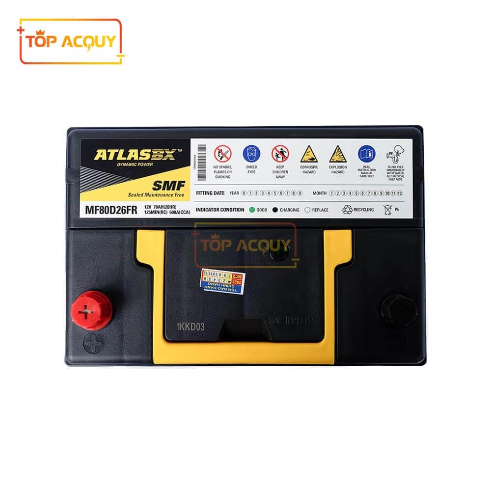 ẮC QUY ATLAS 12V - 70AH MF 80D26FR
