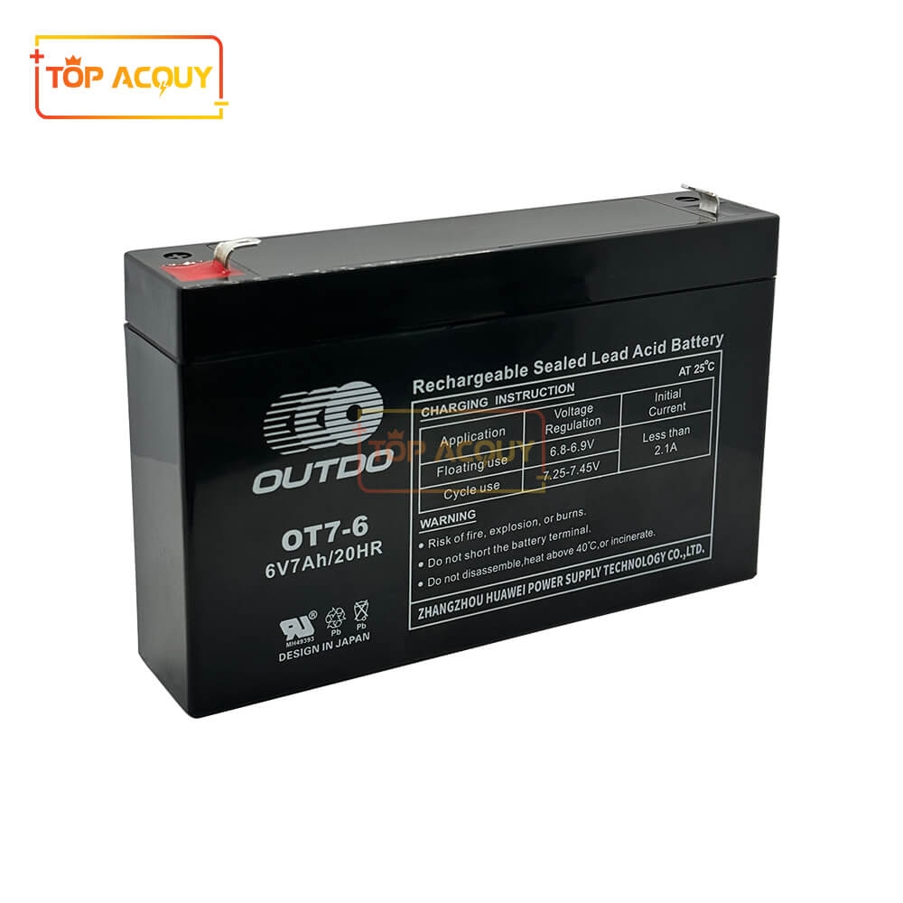 ẮC QUY OUTDO 6V - 7AH OT7-6 20HR