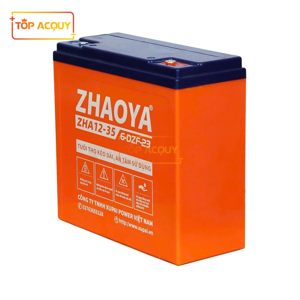 BÌNH ẮC QUY XE MÁY ĐIỆN ZHAOYA ZHA12-35 (6-DZF-23) 12V - 23AH