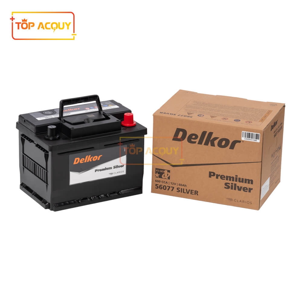ẮC QUY DELKOR 12V - 60AH MF 56077 DIN60(L) - PREMIUM SILVER