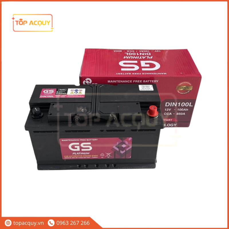 ẮC QUY MF GS 12V - 100AH PLATINUM DIN100L (NEW)
