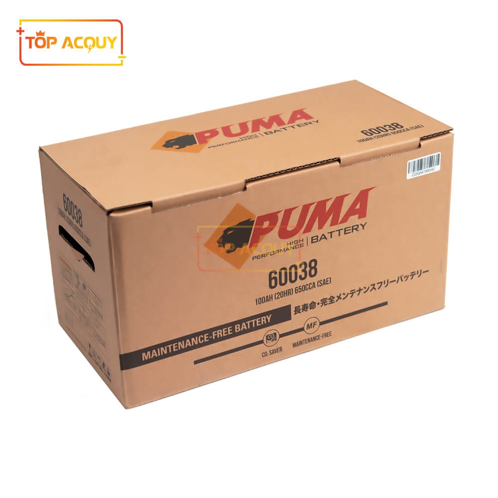 BÌNH ẮC QUY PUMA 12V - 100AH 60038 (DIN100)