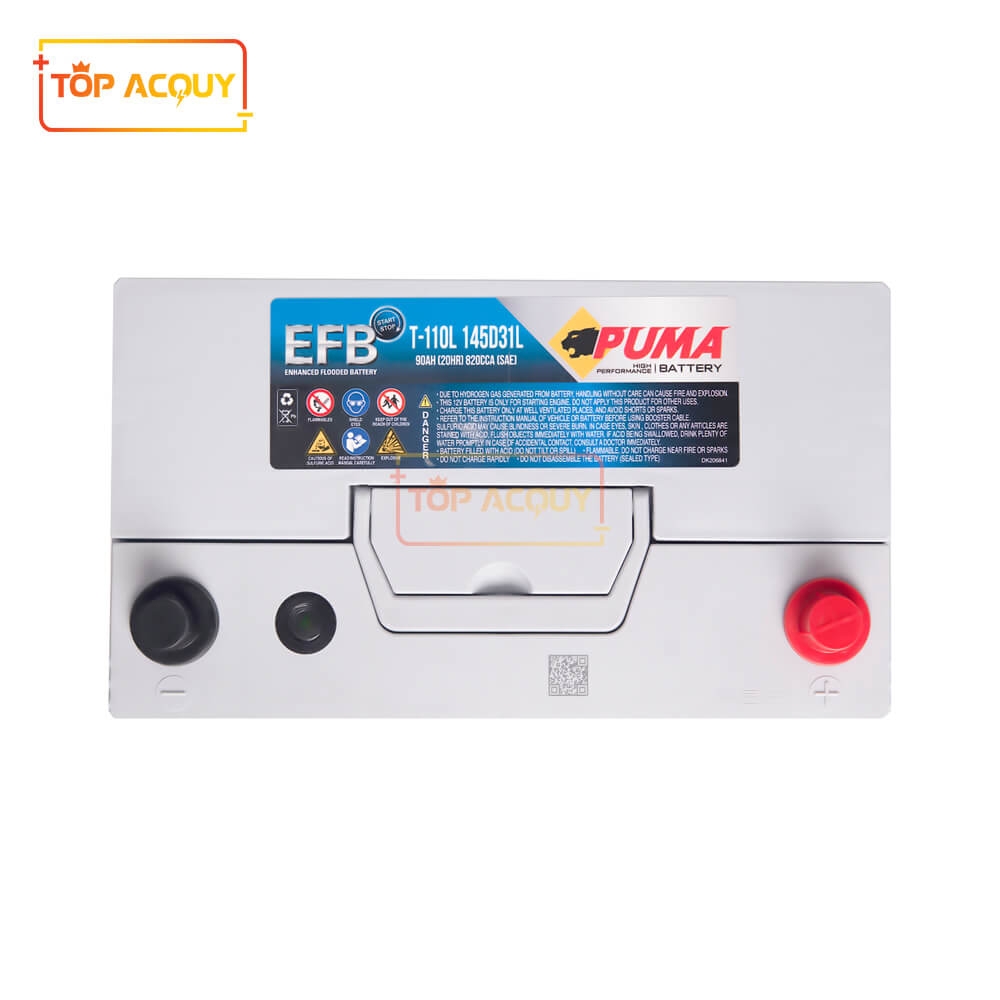 BÌNH ẮC QUY PUMA 12V - 90AH EFB T-110L (145D31L) (START-STOP)