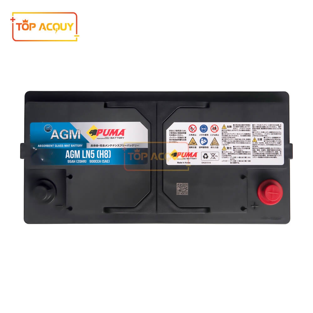 BÌNH ẮC QUY PUMA 12V - 95AH AGM LN5 (H8) (ECO/START-STOP PLUS)