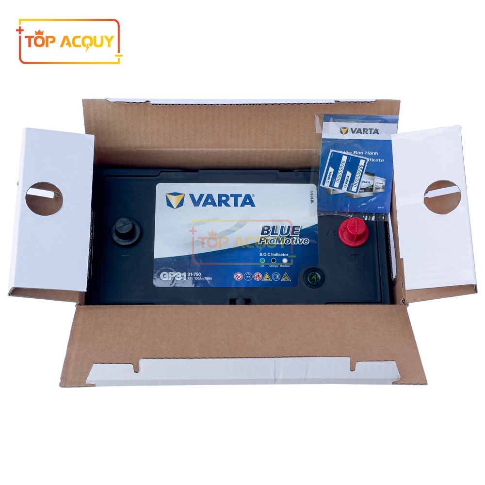 ẮC QUY VARTA 12V - 100AH 31 - 750 (GP31) CHUYÊN DỤNG CHO XE TẢI, MÁY PHÁT ĐIỆN