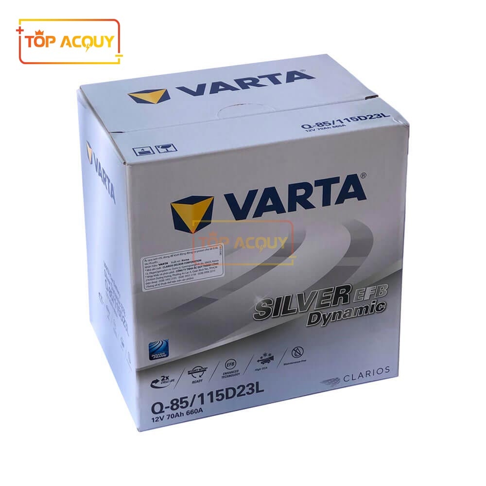 ẮC QUY VARTA 12V - 70AH Q85 115D23L (I-STOP/START-STOP) (MAZDA 3/6/CX30/CX5/CX8)