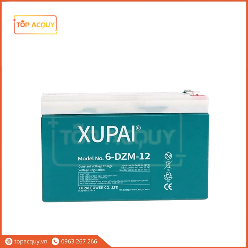 BÌNH ẮC QUY XE ĐẠP ĐIỆN XUPAI 6-DZM-12 12V-12AH