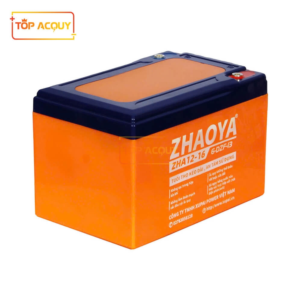 BÌNH ẮC QUY XE ĐẠP ĐIỆN ZHAOYA ZHA12-16 (6-DZF-13) 12V - 13AH