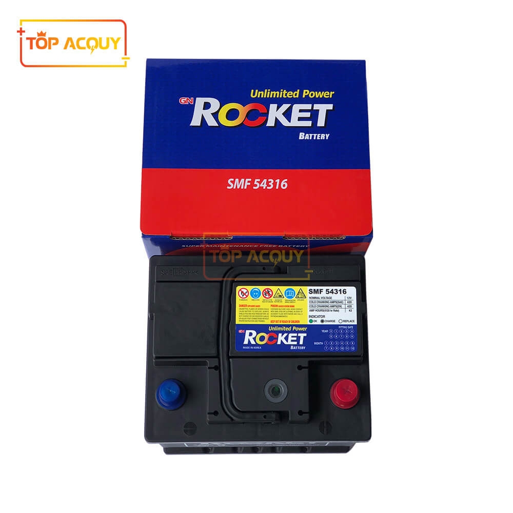ẮC QUY ROCKET 12V - 43AH SMF 54316 (DIN)