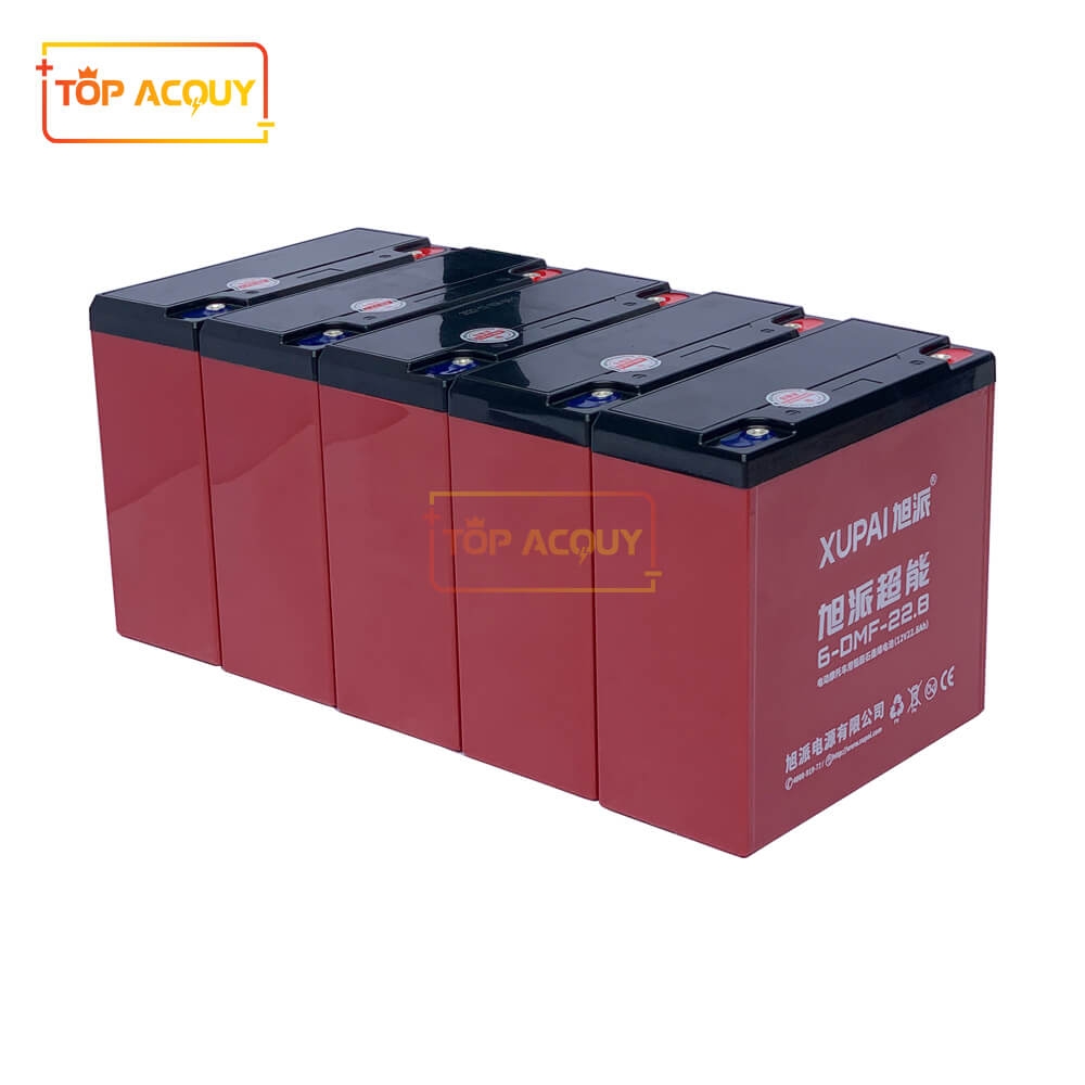 BÌNH ẮC QUY XE MÁY ĐIỆN XUPAI 6-DMF-22.8 12V-22.8AH