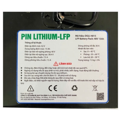 PIN LITHIUM-LFP ĐỨC GIANG 48V - 15AH DGLI-4815