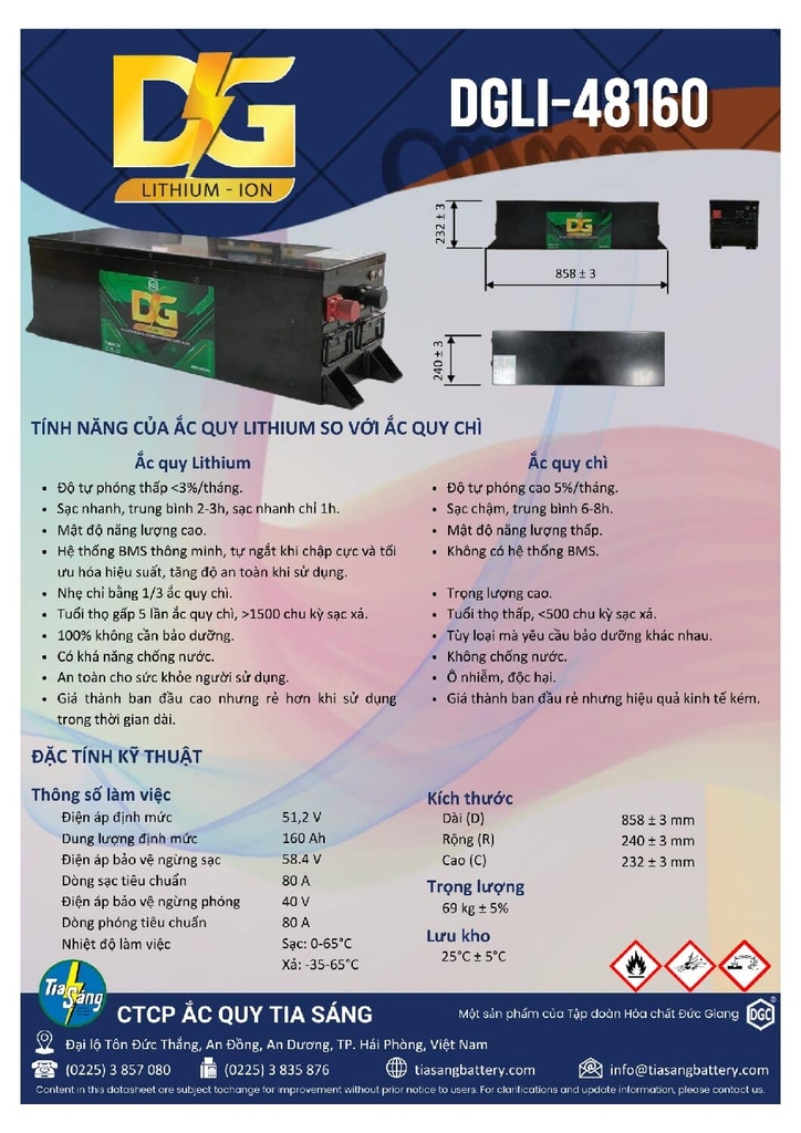 PIN LITHIUM-LFP ĐỨC GIANG 48V - 160AH DGLI-481600