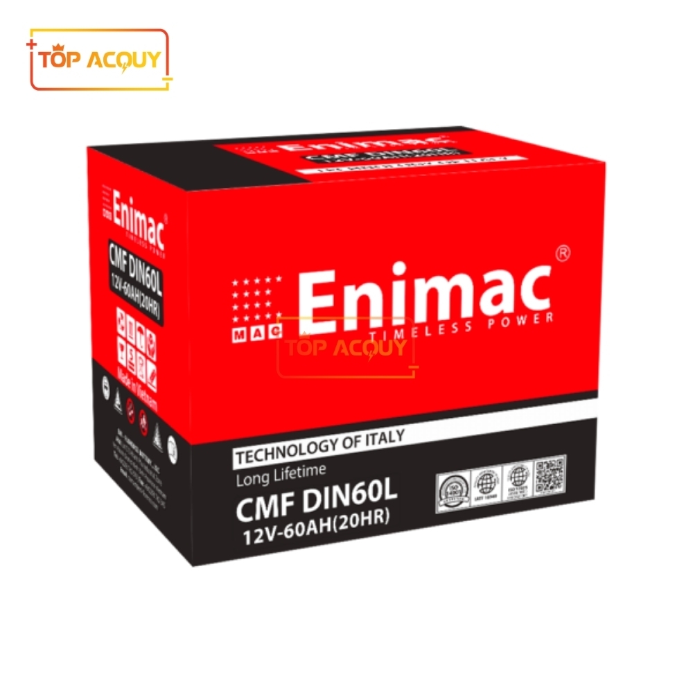 ẮC QUY ENIMAC 12V 60AH CMF DIN60L