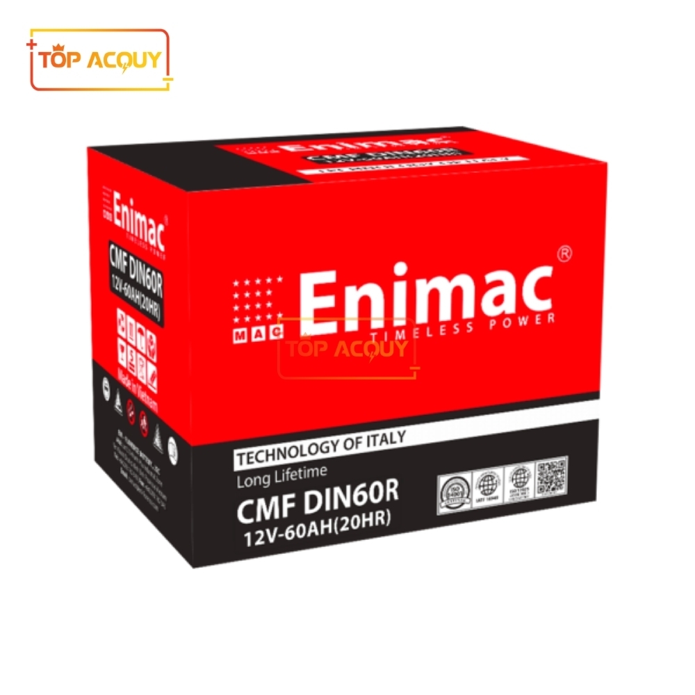 ẮC QUY ENIMAC 12V 60AH CMF DIN60R