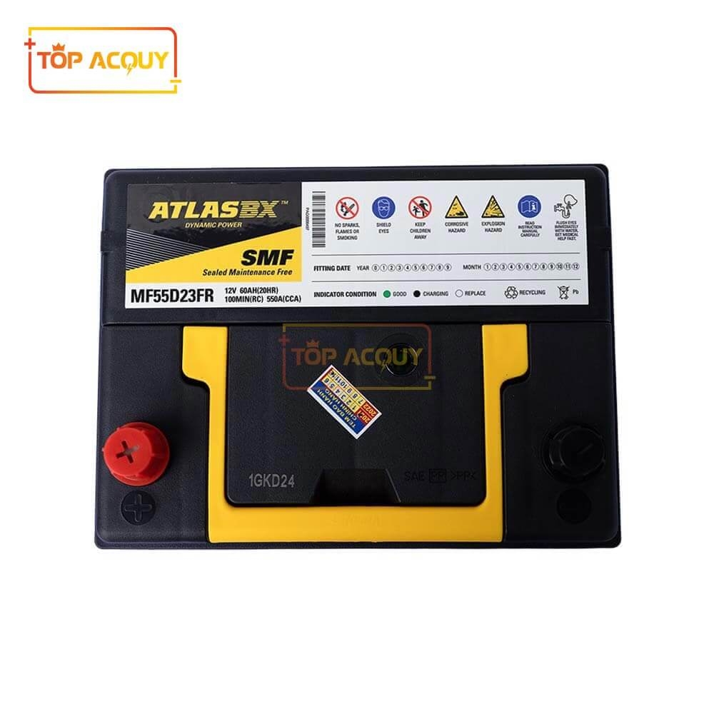 ẮC QUY ATLAS 12V - 60AH MF 55D23FR