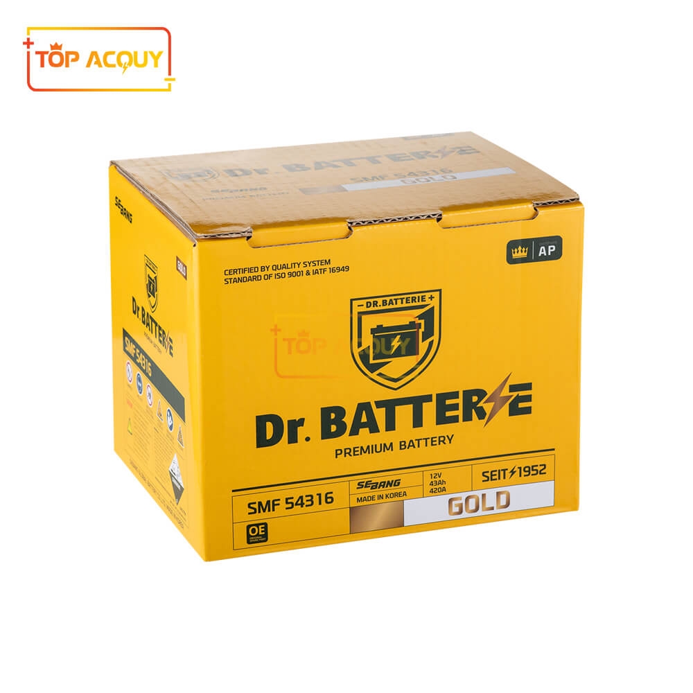 ẮC QUY DR.BATTERIE 12V - 43AH SMF 54316 DIN43(L)