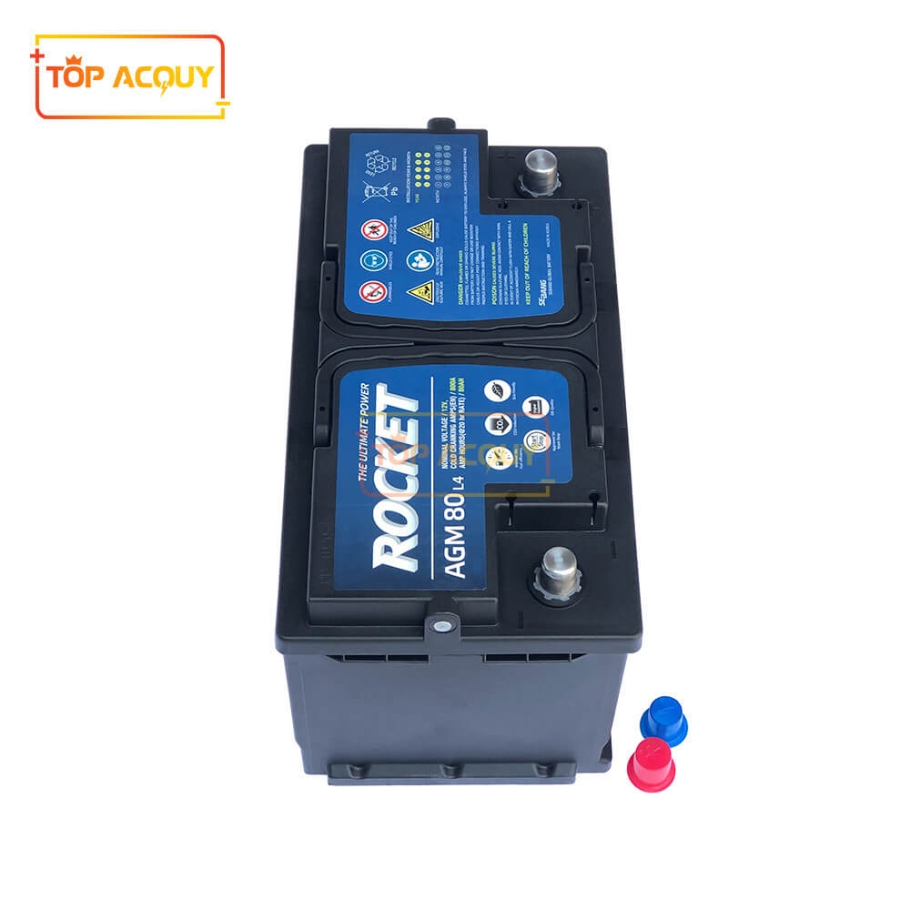 ẮC QUY ROCKET 12V - 80AH AGM L4 DIN(L) (ECO/START-STOP)