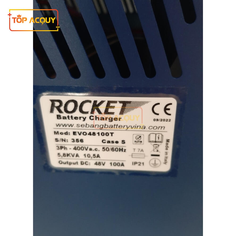 MÁY SẠC ẮC QUY XE NÂNG ROCKET SBV48100/48V -100AH