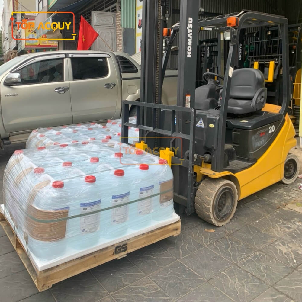 Nước cất châm bình ắc quy xe nâng GS can 30L