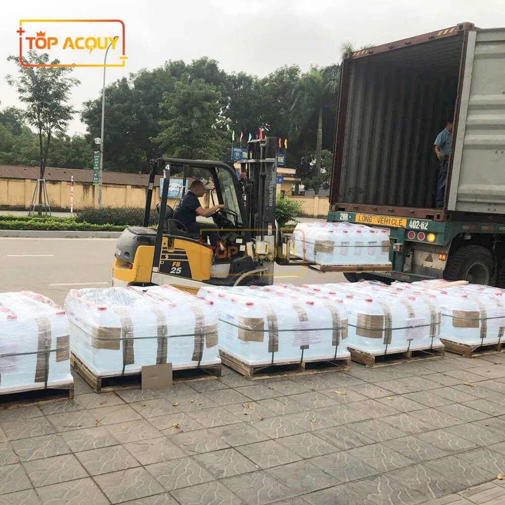 Nước cất châm bình ắc quy xe nâng GS can 30L