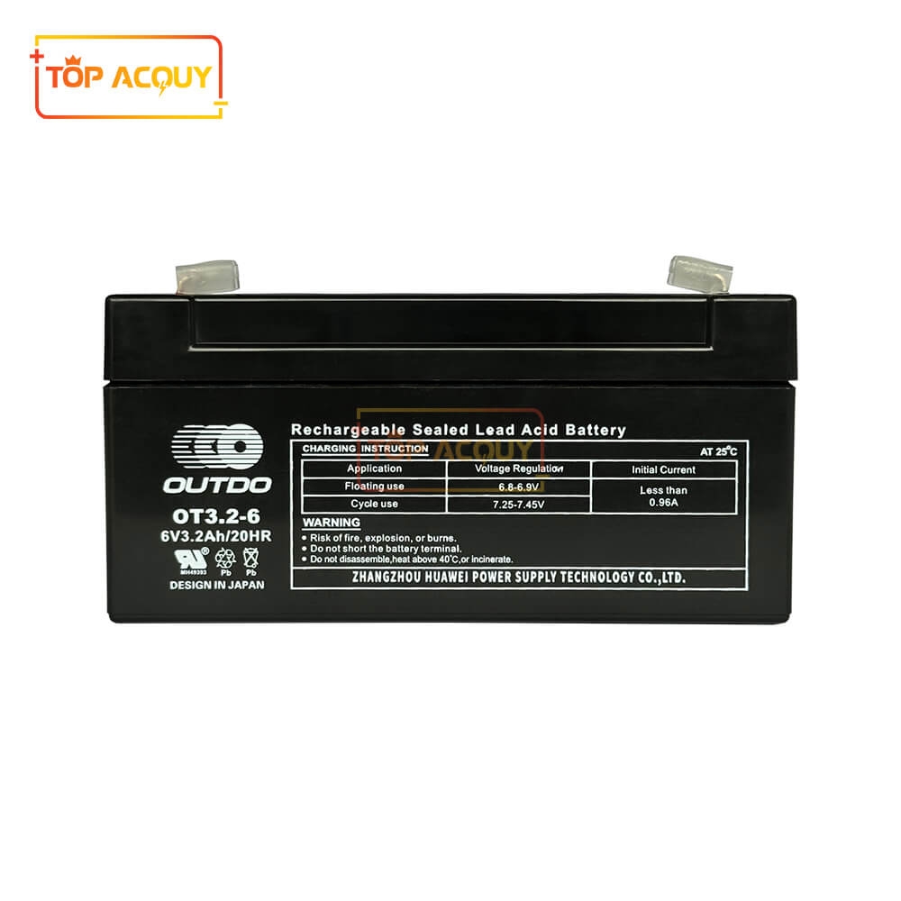 ẮC QUY OUTDO 6V-3.2AH 20HR OT3.2-6